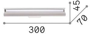 IDEAL LUX Nástěnné světlo Dorica, černá, výška 30 cm, kov, Černá, Obývací pokoj / jídelna, Hliník, Moderní