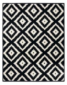 Hans Home | Kusový koberec Hamla 105477 Black Cream - 120x170
