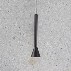 IDEAL LUX Závěsné světlo Diesis, černé, Ø 6 cm, kov, Černá, Obývací pokoj / jídelna, kov, Moderní