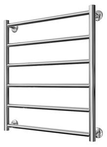 Koupelnový žebříkový radiátor INOX FLAT 122W/230V 57x43 cm nerez/lesklý chrom