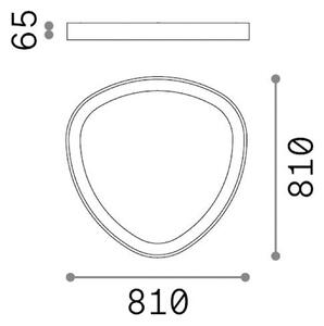 IDEAL LUX LED stropní svítidlo Gemini, bílé, 81 cm, 4000 K, zap/vyp, Bílá / opál, Obývací pokoj / jídelna, kov, Moderní
