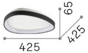 IDEAL LUX LED stropní svítidlo Gemini, bílé, 42 cm, 2700 K, zap/vyp, Bílá / opál, Obývací pokoj / jídelna, kov, Moderní