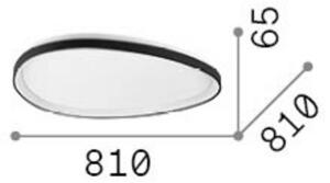 IDEAL LUX LED stropní svítidlo Gemini, bílé, 81 cm, 2700 K, zap/vyp, Bílá / opál, Obývací pokoj / jídelna, kov, Moderní