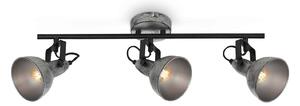 BRILO 2049-034 Bodové svítidlo pr. 10 cm 3x E14 max. 40W antická stříbrná - BRILO