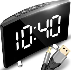 Digitální hodiny RETOO obdélníkové černé s kyvadlem na baterie