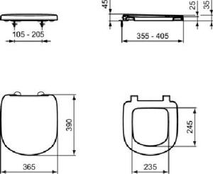 Ideal Standard Tempo záchodové prkénko bílá T679801