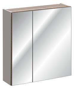 Comad Závěsná koupelnová skříňka se zrcadlem SantaFe 84-60-A-2D šedá/taupe
