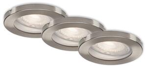 BRI 7181-032 3ks sada LED vestavné svítidlo, pr. 8,5 cm, 5 W, matný nikl - BRILONER