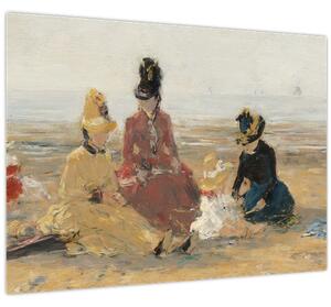 Obraz - Eugène Boudin, On the Beach, Trouville, reprodukce (70x50 cm)