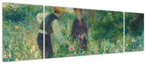 Obraz - Auguste Renoir, Picking Flowers, reprodukce (170x50 cm)