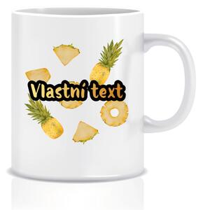 Personalizovaný klasický bílý keramický hrníček 300 ml s letním ovocem