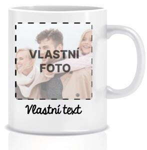 Personalizovaný klasický bílý keramický hrníček 300 ml s fotografií