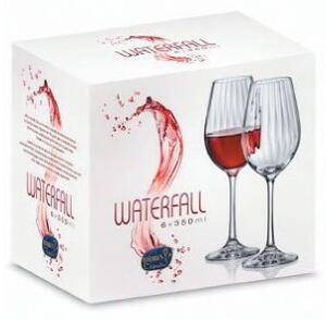 Crystalex Sklenice na víno WATERFALL 350 ml, 6 ks