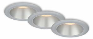 BRI 7041-034 LED vestavná svítidla sada, pr.9,5 cm, 3x LED, 4,9 W, 480 lm, matný chrom - BRILONER