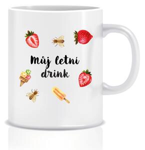 Personalizovaný klasický bílý keramický hrníček 300 ml s letním mixem