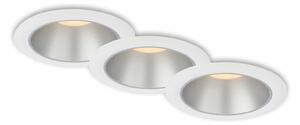 BRI 7041-036 LED vestavná svítidla sada, pr.9,5 cm, 3x LED, 4,9 W, 480 lm, bílé-stříbrná - BRILONER