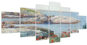 Obraz - Childe Hassam, Poppies, Isles of Shoals, reprodukce (210x100 cm)
