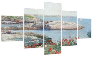 Obraz - Childe Hassam, Poppies, Isles of Shoals, reprodukce (125x70 cm)