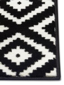 Hanse Home, Moderní kusový koberec Hamla 105477 Black Cream | Černá Typ: 80x300 cm