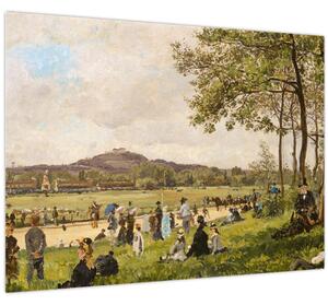 Obraz - French 19th Century, Race Course at Longchamps, reprodukce (70x50 cm)
