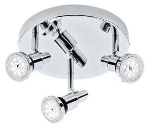 BRI 2992-038R LED bodové svítidlo pr. 21 cm 3xGU10 4,8W 400lm chrom - BRILONER
