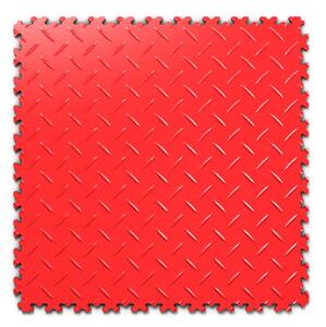 PVC dlažba Mosolut Machine Industrial, 7mm, diamant, červená