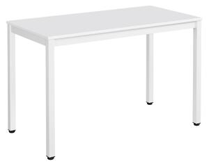 Bílý jídelní stůl s bílou deskou TESSA 120x60 cm