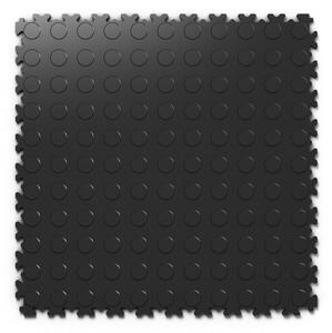 PVC dlažba Mosolut Machine Industrial, 7mm, mince, černá