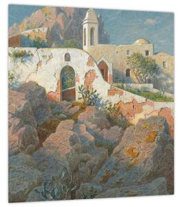 Obraz - William Stanley Haseltine, Santa Maria a Cetrella, Anacapri, reprodukce (30x30 cm)