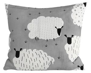 Polybavlněný povlak na polštář WHITE SHEEPS 45x45 cm, šedý