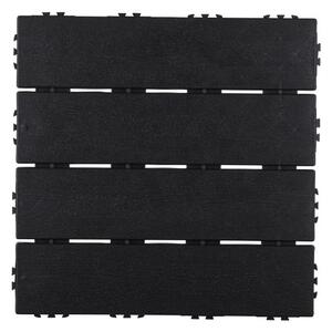 Venkovní dlažba Mosolut Hestra typ Woodlook, černá, 1 m²