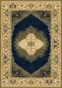 Dywilan Kusový koberec vlněnýDywilan Polonia Palazzo Velvet Blue béžový modrý Rozměr: 200x300 cm