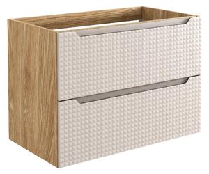 Comad Koupelnová skříňka pod umyvadlo Luxor Beige 80 béžová/dub olejovaný