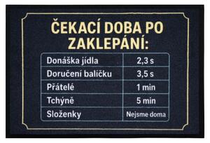 Mercury Flooring, Rohožka Čekací doba 40x60 cm - na ven i na doma, 40x60, černá