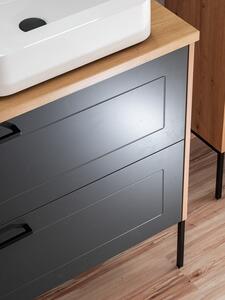 Comad Koupelnová skříňka pod umyvadlo Madera Grey 60 grafit/dub artisan