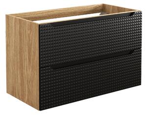 Comad Koupelnová skříňka pod umyvadlo Luxor Black 90 černá/dub olejovaný
