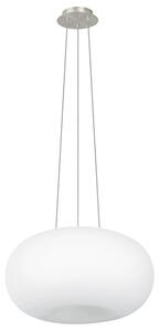 Závěsné svítidlo OPTICA opálové sklo/matný nikl, průměr 45 cm