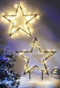 German Vánoční LED hvězda / 150 LED / teplá bílá / 73 cm / venkovní i vnitřní / černá