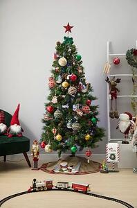 Vánoční stromek Bristlecone včetně kovového stojanu / borovice / 155 cm / PVC/PE / Ø 99 cm / zelená