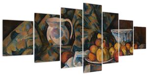 Obraz - Paul Cézanne, Still Life with Apples and Peaches, reprodukce (210x100 cm)