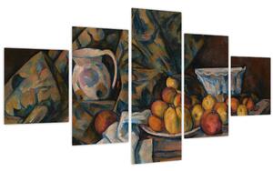 Obraz - Paul Cézanne, Still Life with Apples and Peaches, reprodukce (125x70 cm)