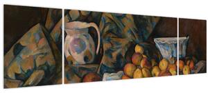 Obraz - Paul Cézanne, Still Life with Apples and Peaches, reprodukce (170x50 cm)