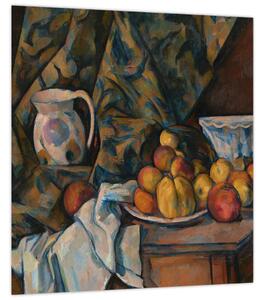 Obraz - Paul Cézanne, Still Life with Apples and Peaches, reprodukce (30x30 cm)