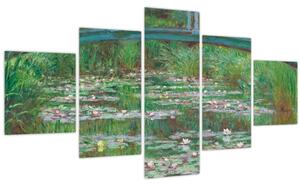 Obraz - Claude Monet, The Japanese Footbridge, reprodukce (125x70 cm)
