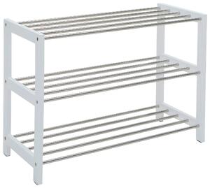 REGÁL NA BOTY, barvy stříbra, bílá, 77,8/55.8/34.4 cm Carryhome - Online Only šatny & botníky, Online Only