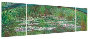Obraz - Claude Monet, The Japanese Footbridge, reprodukce (170x50 cm)