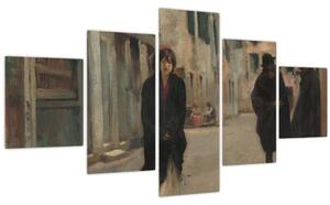 Obraz - John Singer Sargent, Street in Venice, reprodukce (125x70 cm)