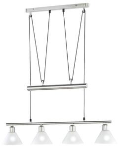 Závěsné svítidlo JOJO matný nikl/opálové sklo, šířka 80 cm