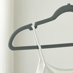 SONGMICS Sada sametových ramínek SWIVEL 30 ks šedá