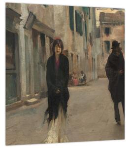 Obraz - John Singer Sargent, Street in Venice, reprodukce (30x30 cm)